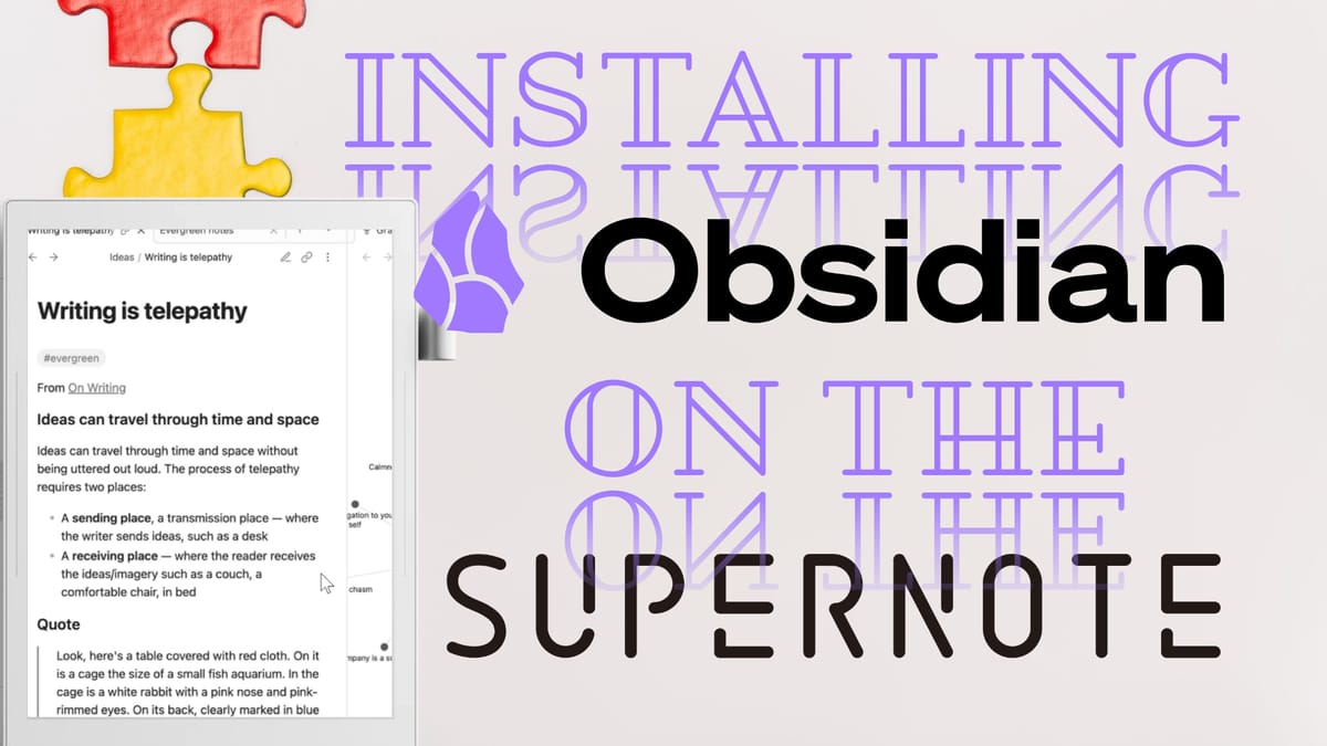 How to Install Obsidian on the Supernote